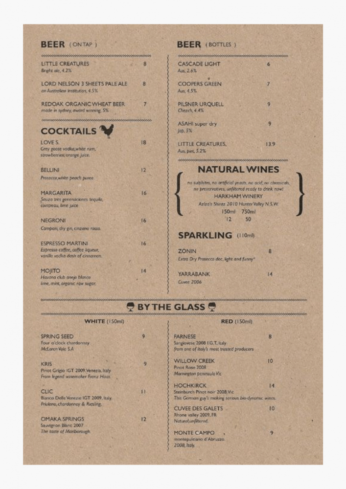 Beverage Menu Design 7 Great Examples Waitronmenu Blog